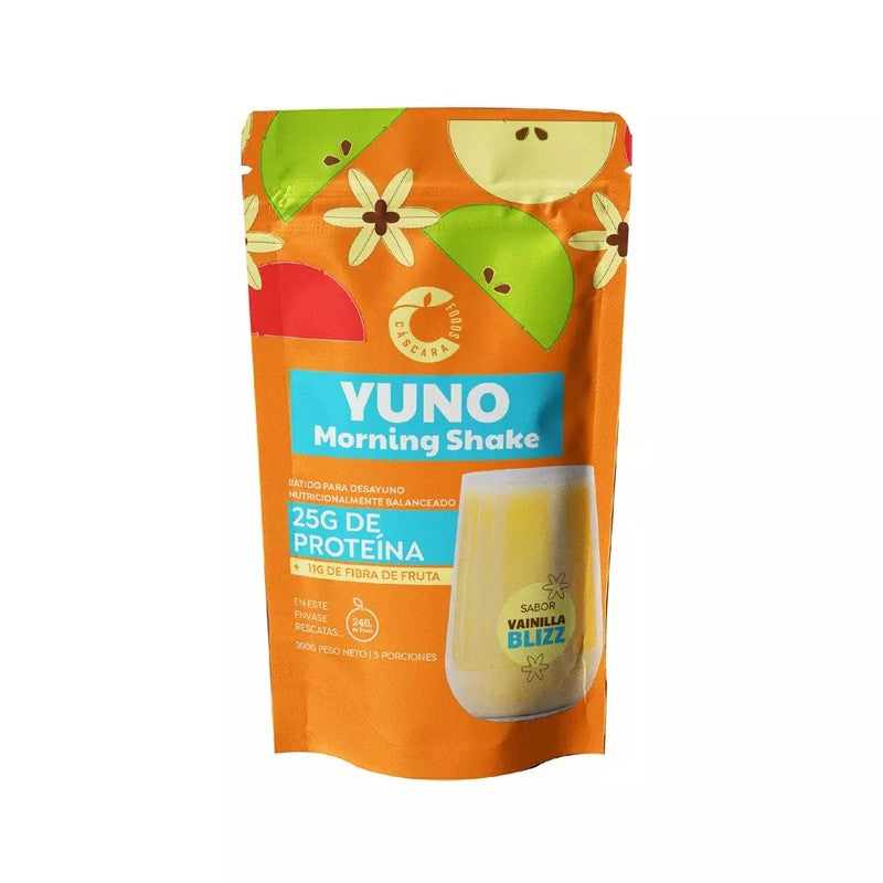 Yuno Morning Shaker Vainilla Blizz Proteina Polvo x 300Gr (Proteina + Fibra)