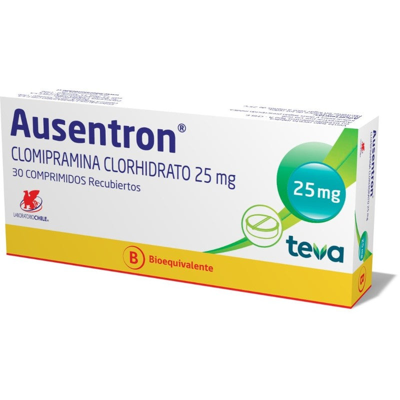 Ausentron Comprimidos 25 mg x 30 (Clomipramina)