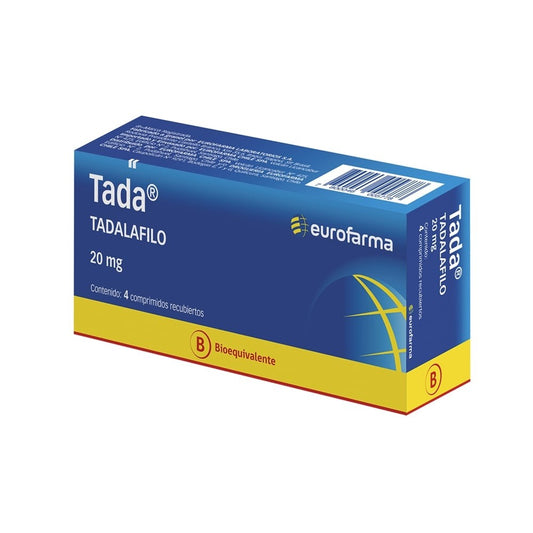 Tada 20 mg Comprimidos x 4 (Tadalafilo)