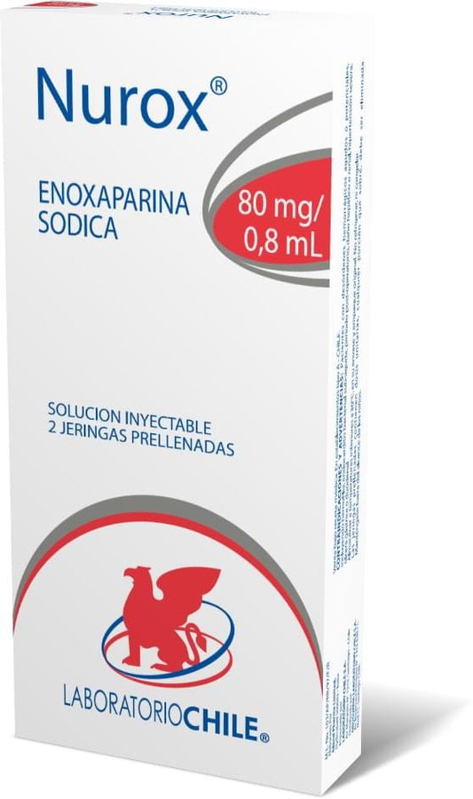 Nurox Jer/Pre 80mg/0,8 ml x 2 Chile (Enoxaparina Sodica)