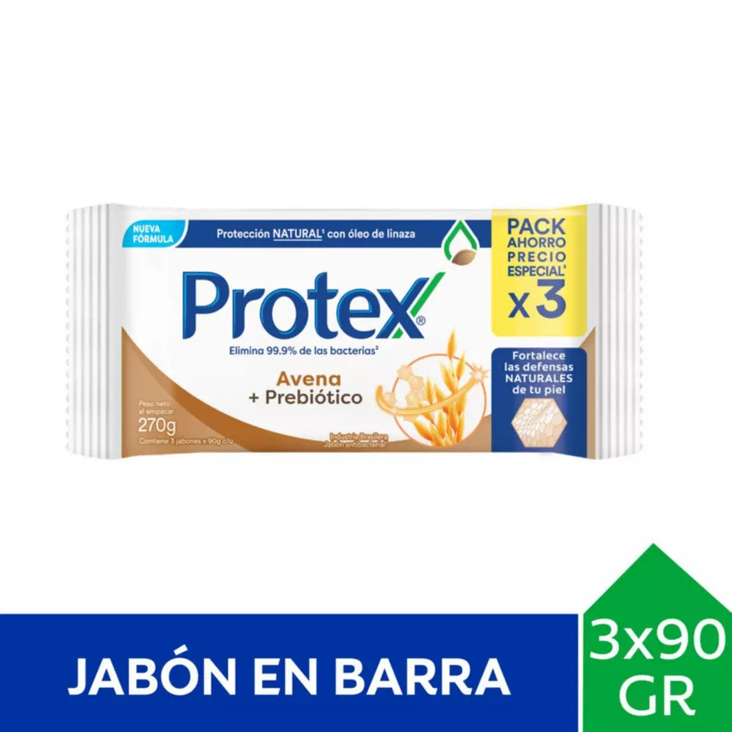Protex Jab Avena 90 Gr x 3 (Jabon Barra)