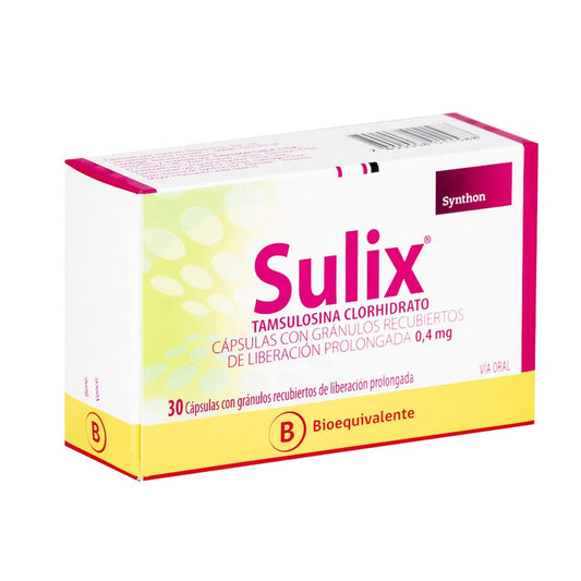 Sulix Cápsulas 0,4 mg x 30 (Tamsulosina)