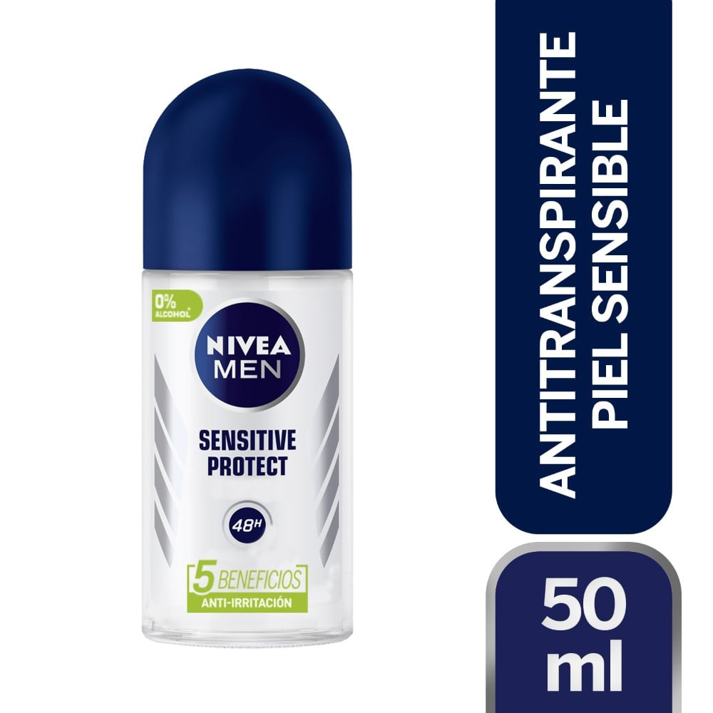 Nivea Deo Rollon Men Sensitive Protec x 50 ml (Desodorantes)
