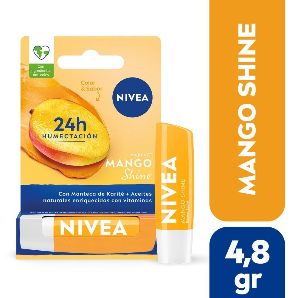 Nivea Balsamo Labial Mango Shine x 4.8 Gr