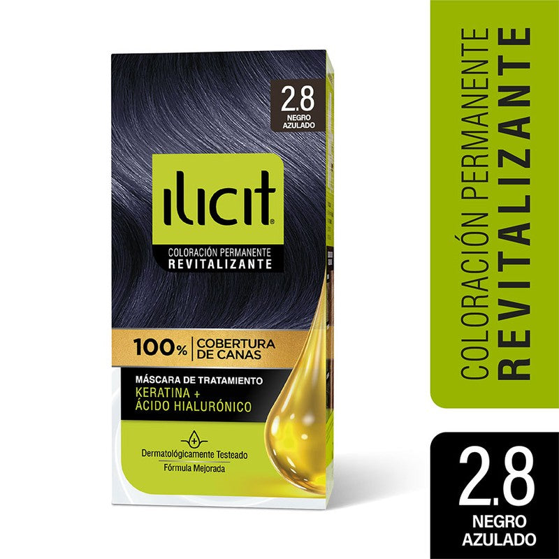 Ilicit 2/8 Negro Azulado x 45 Gr (Coloracion)