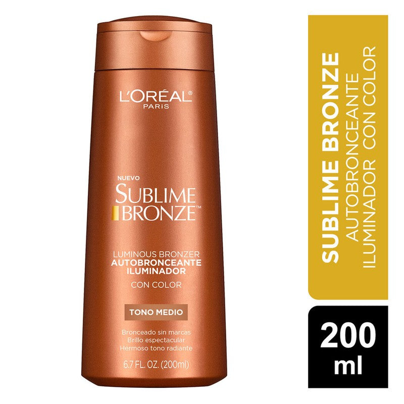 Loreal Sublime Bronze Autobron Iluminador T/Medio x 200 ml (Proteccion Solar)