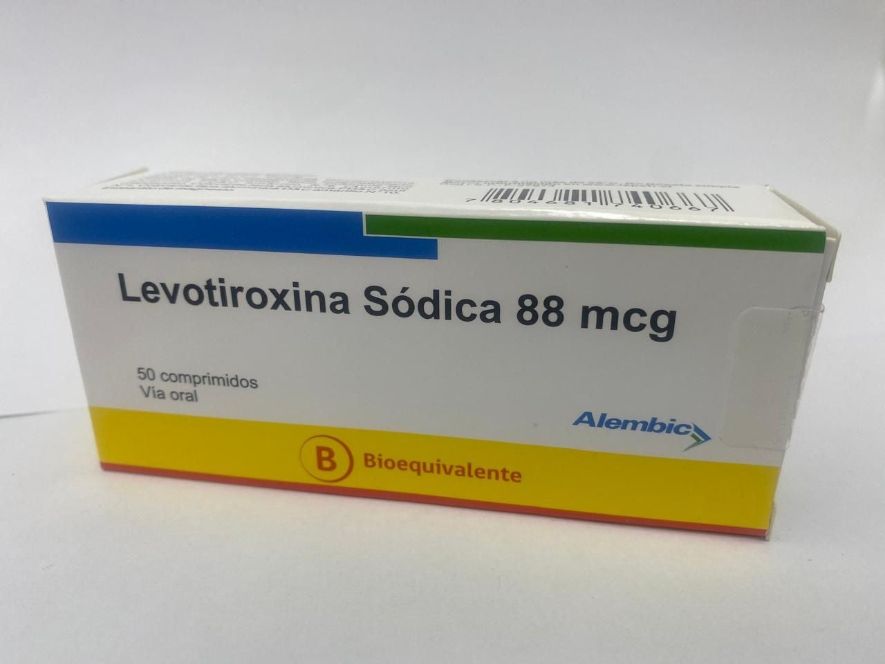 Levotiroxina Comprimidos 88 mcg x 50 Alembic