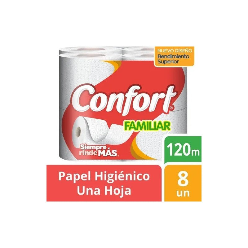 Papel Higinieco Confort Dh x 8 Unidades 25 Metros