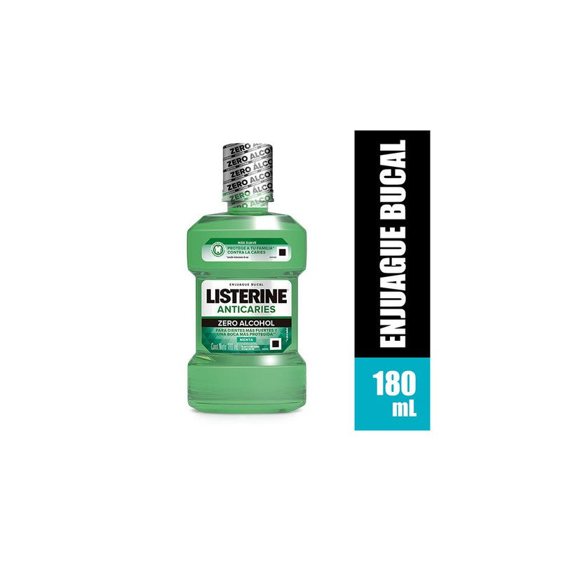 Listerine Anticaries Zero Enj x 180 ml (Enjuagues Bucales)