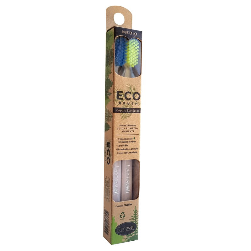 Cepillo Dental Ecologico Adulto x 2 Unidades Dentwell