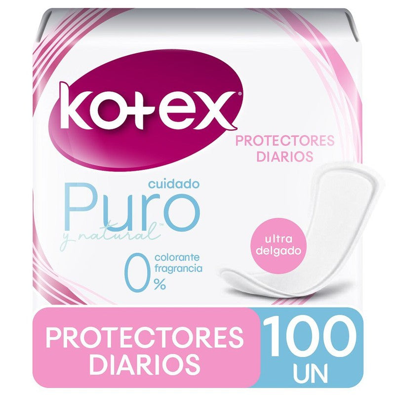 Kotex Protec Diario Normal x 100 Unidades (Proteccion Femenina)
