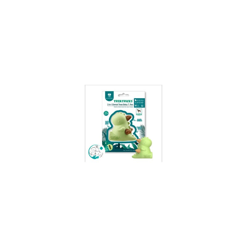 Vet Treatricks Dental Baby T Rex Juguete Sabor Pollo