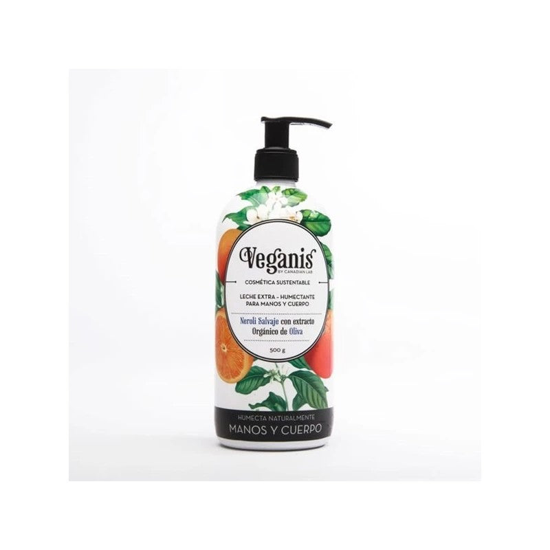 Veganis Leche Extra Humectante Para Manos Y Cuerpo x 500 Gr