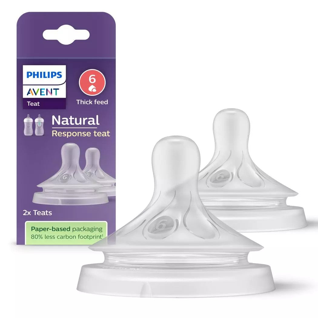 Avent Tetina Natural Para Liquidos Mas Espesos 6M+ x 2 Unidades