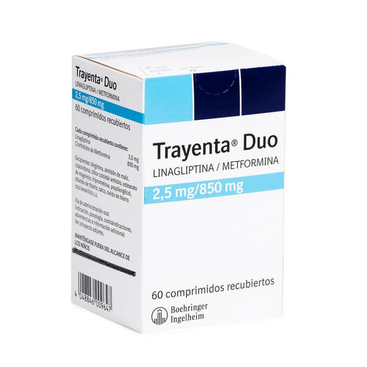 Trayenta Duo Comprimidos 2,5mg/ 850 x 60 (Linagliptina/Metformina)