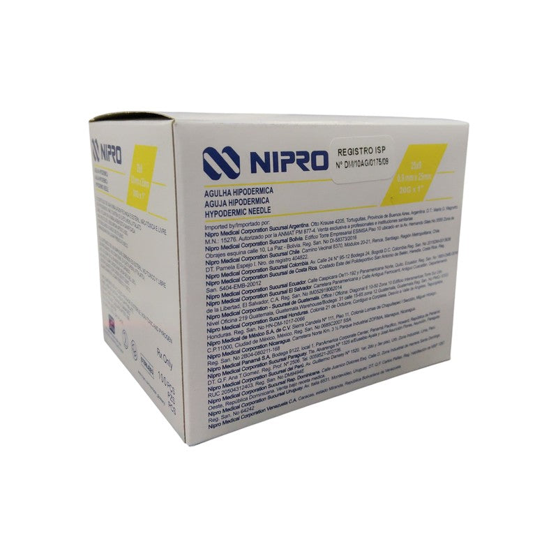 Aguja Hipod 24 G x 1 x 100 Unidades Nipro (Agujas Hipodermicas)