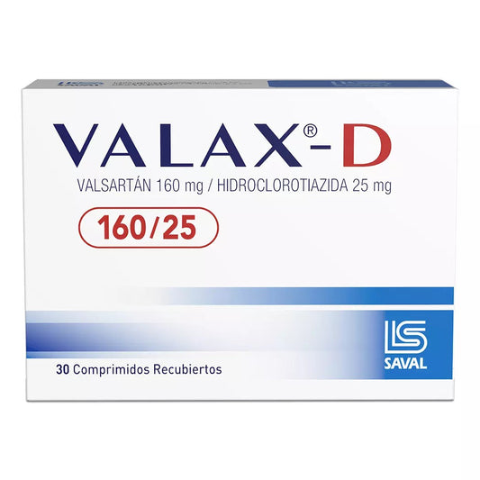 Valax-D Comprimidos 160/25 x 30 (Valsartan/Hidroclorot)