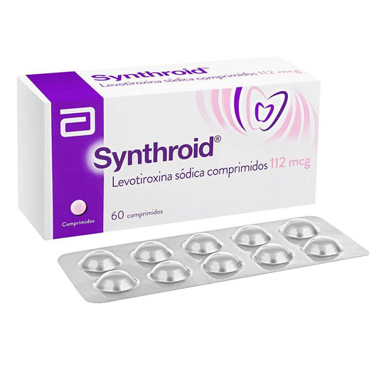 Synthroid Comprimidos 112 mcg x 60 (Levotiroxina)