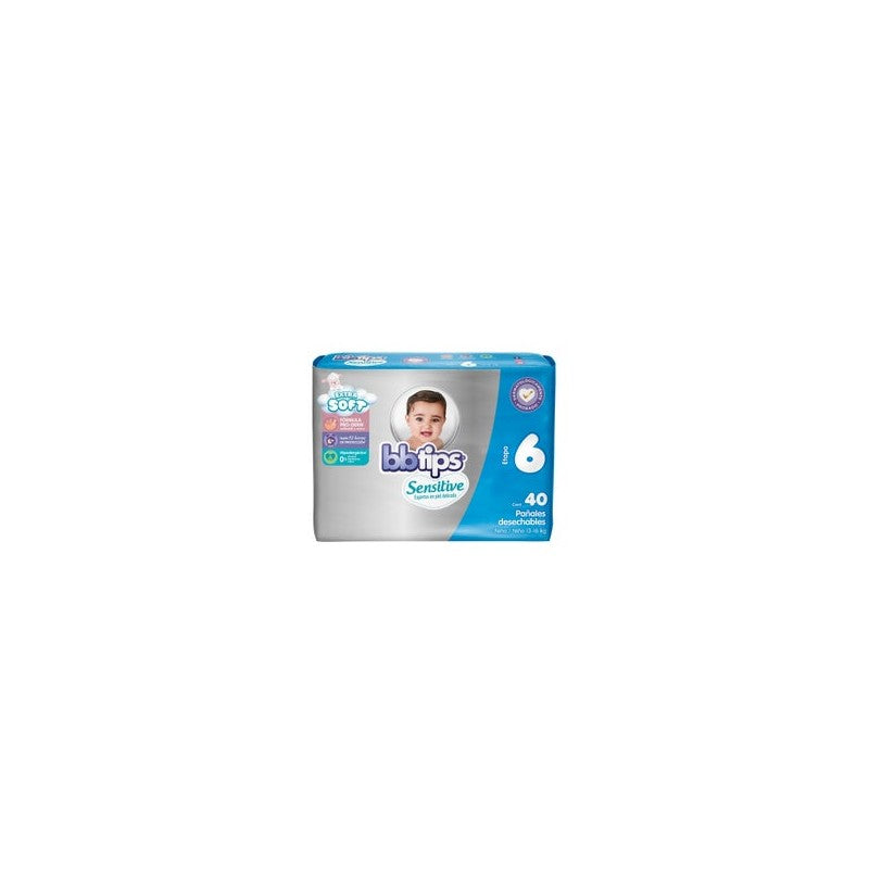Bebe Tips Sensiti T6 Xxg x 40 Unidades