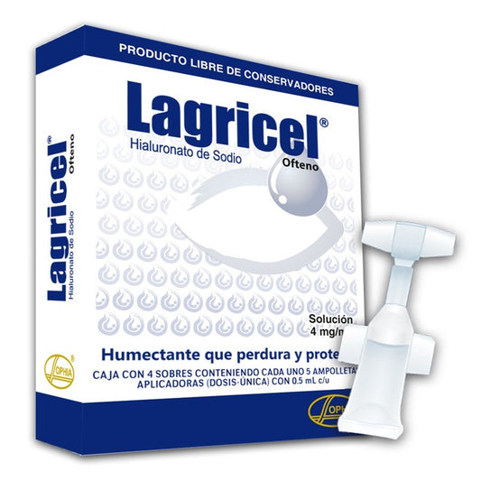 Lagricel Ofteno Solución Oftálmica 0,4% x 4 Sobres C/ 5 Dss (Hialuronato De Sodio)