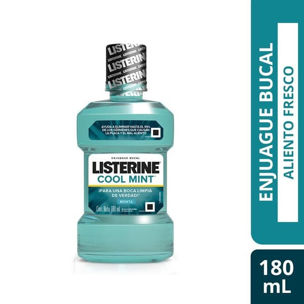 Listerine Cool Mint Zero x 180 ml (Enjuagues Bucales)