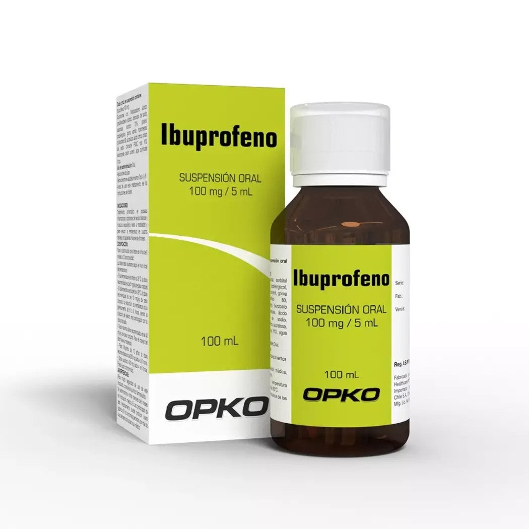 Ibuprofeno Sus 100 mg/5 ml x 100 ml Opko