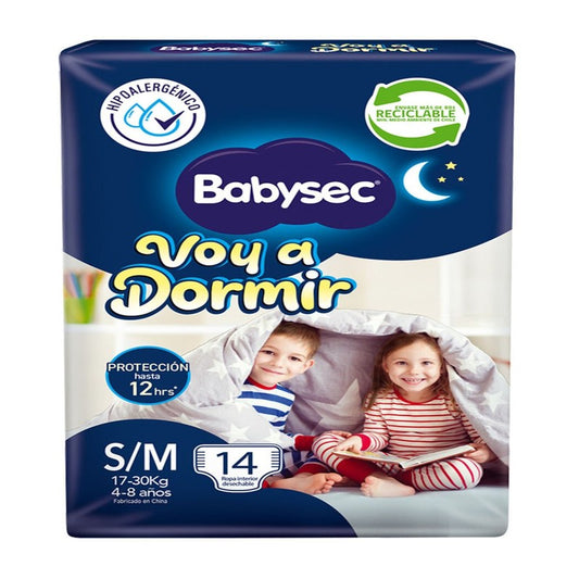 Babysec Voy A Dormir S/M x 14 (Pañal Infantil)