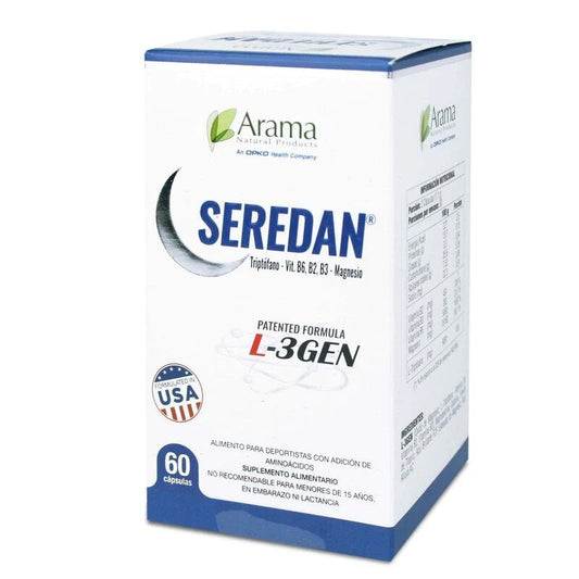 Seredan Cápsulas x 60 Arama (Triptofano/Vitamina B6/Vitamina B2/Vitamina B3/Magnesio)