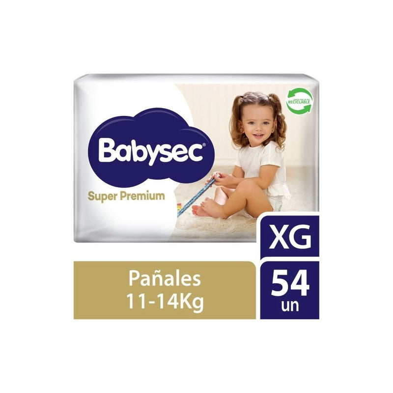 Babysec Super Premium Xxg x 54 (Pañal Infantil)