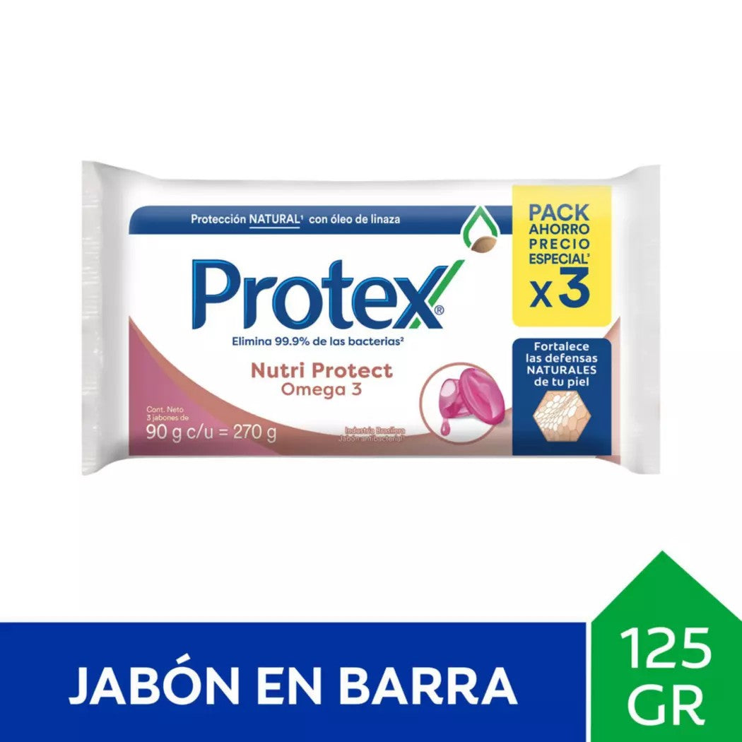 Protex Jabon Omega3 90 Gr x 3 (Jabon Barra)