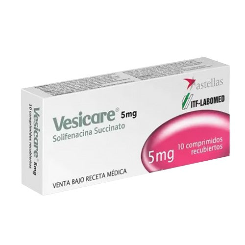 Vesicare Comprimidos 5 mg x 10 (Succinato De Solifenacina)