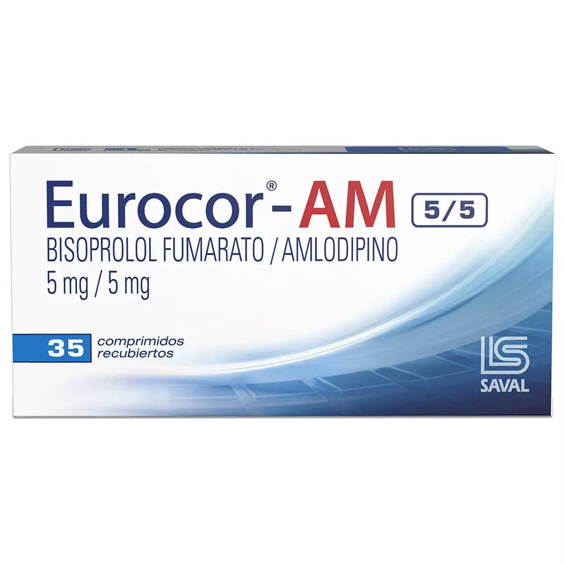 Eurocor Am Comprimidos 5/10 x 35 (Bisoprolol/Amlodipino)