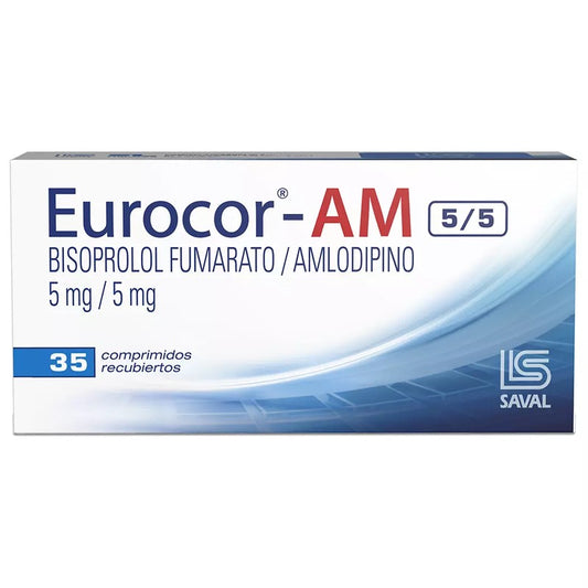 Eurocor Am Comprimidos 5/10 x 35 (Bisoprolol/Amlodipino)