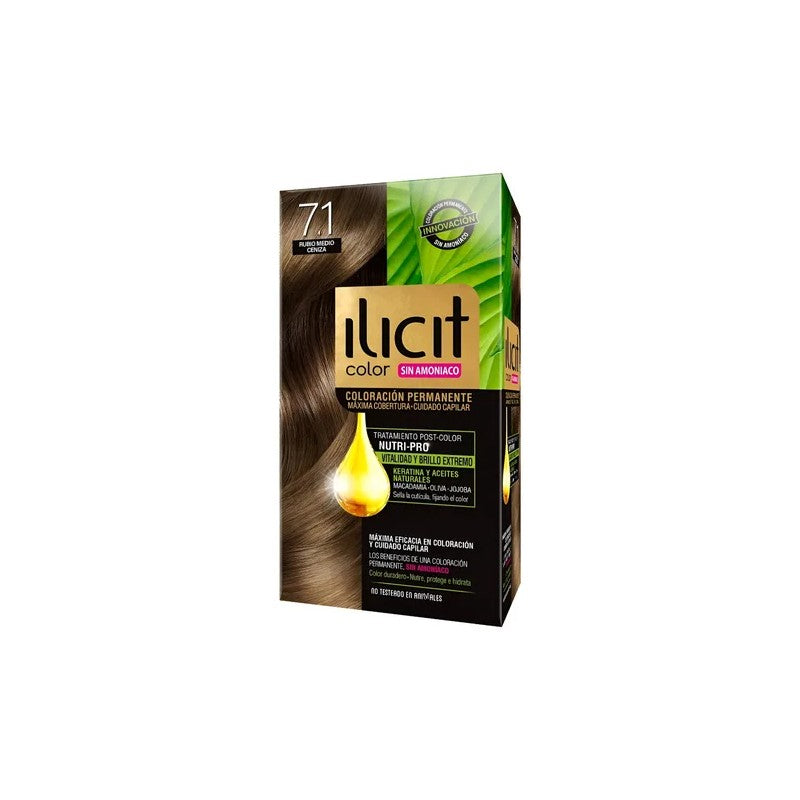 Ilicit Sin Amoniaco 7/1 Rub Medio Ceniza x 60 Gr (Coloracion)