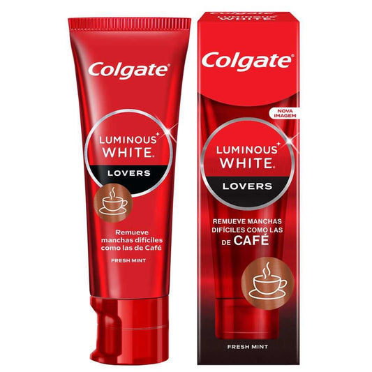 Colgate Luminous White Pasta Dental Blanqueadora Lovers Cafe Menta Fresca 70Gr