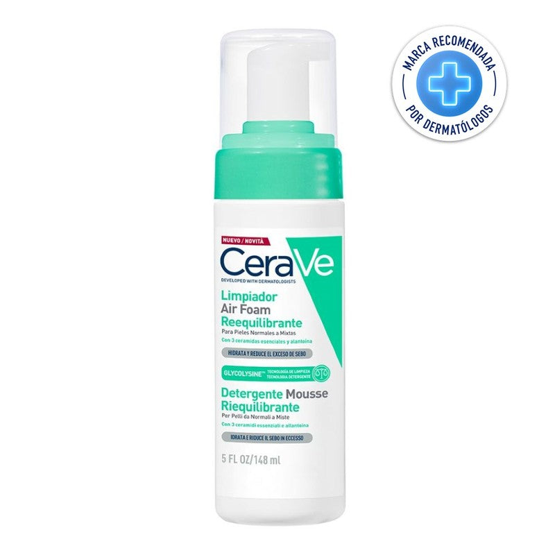 Cerave Limpiador Air Foam Reequilibrante Mousse x 148 ml