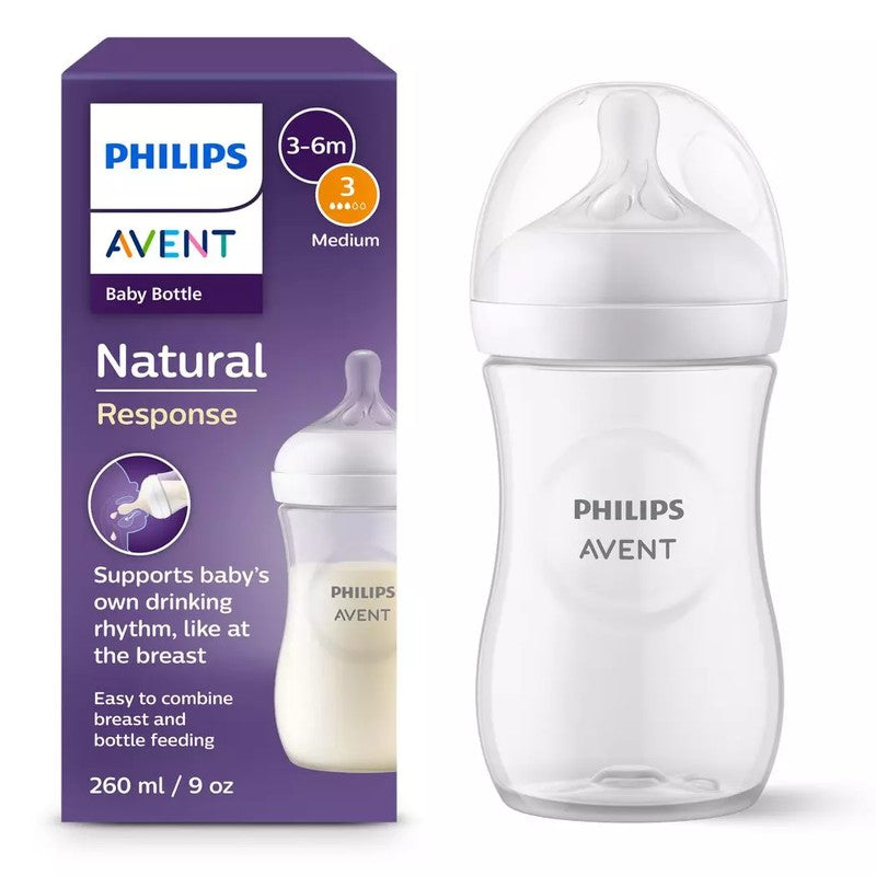 Avent Mamadera Natural Traslucida x 260 ml x 2 Unidades