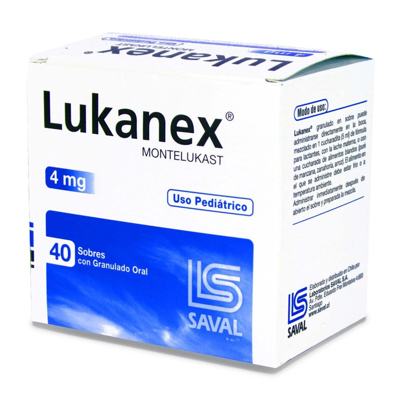 Lukanex Ped Sobres 4 mg x 40 (Montelukast)