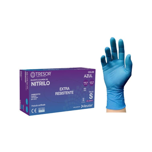 Guante Nitrilo Sin Polvo T/S x 100 Unidades
