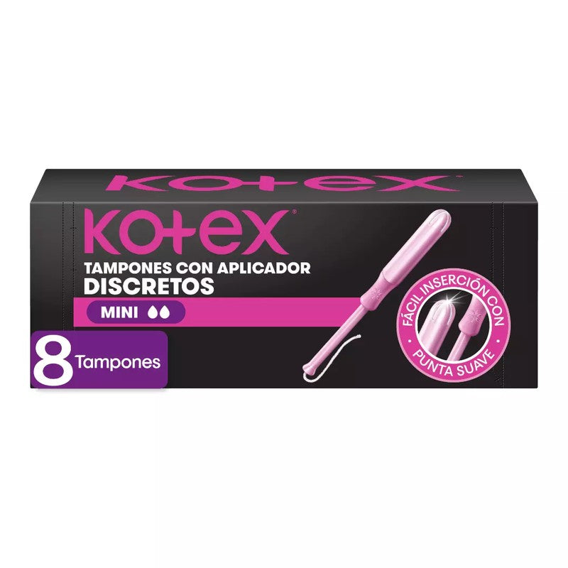 Kotex Tampon Con Aplicador Mini x 8 Unidades (Proteccion Femenina)