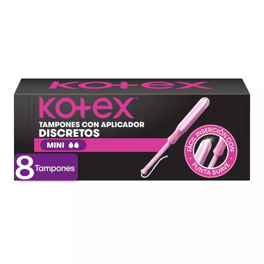 Kotex Tampon Con Aplicador Mini x 8 Unidades (Proteccion Femenina)
