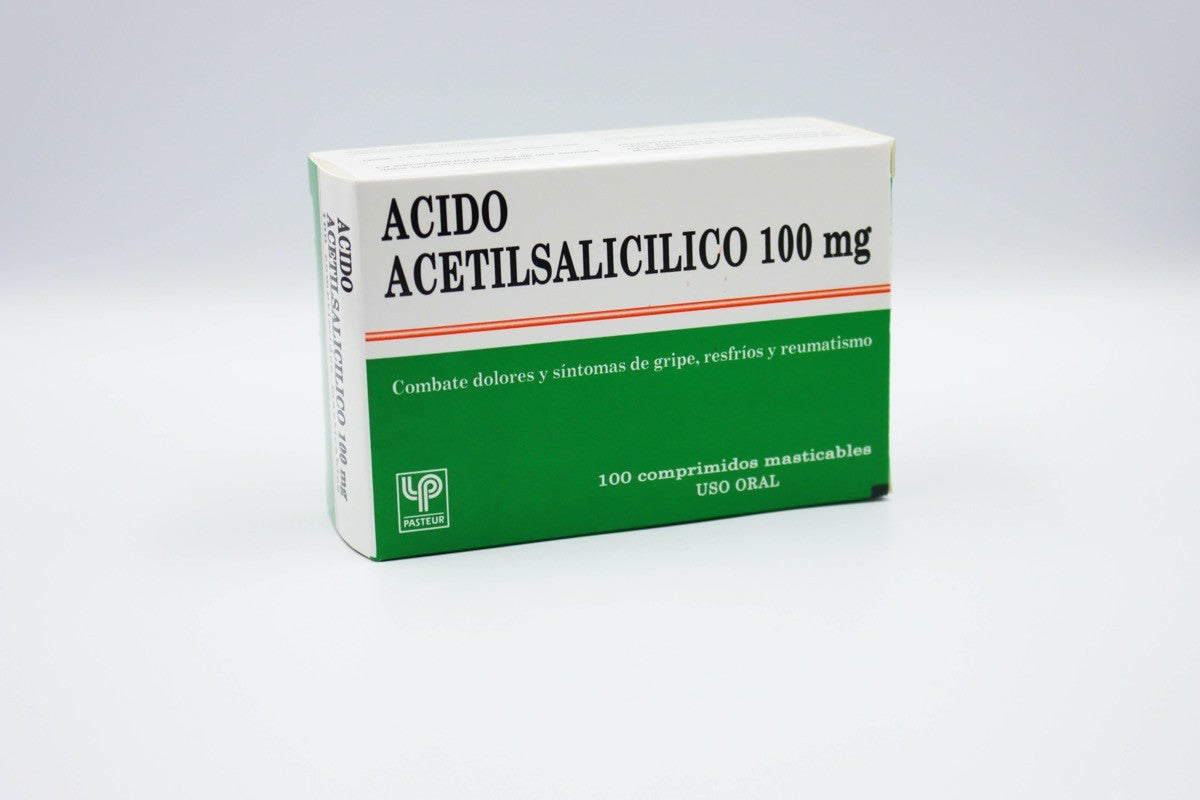 Acido Acetil Salicilico Comprimidos 100 mg x 100 Chile