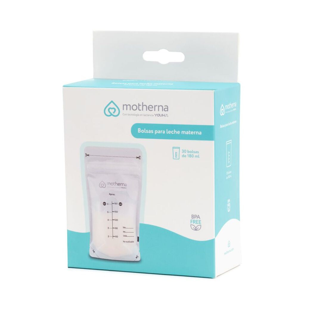 Bolsas Para Leche Materna x 180 ml x 30 Unidades Motherna (Bolsa De Leche Materna)