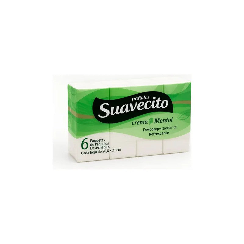Suavecito Panuelos Mentolado Pack 6 x 10 Unidades