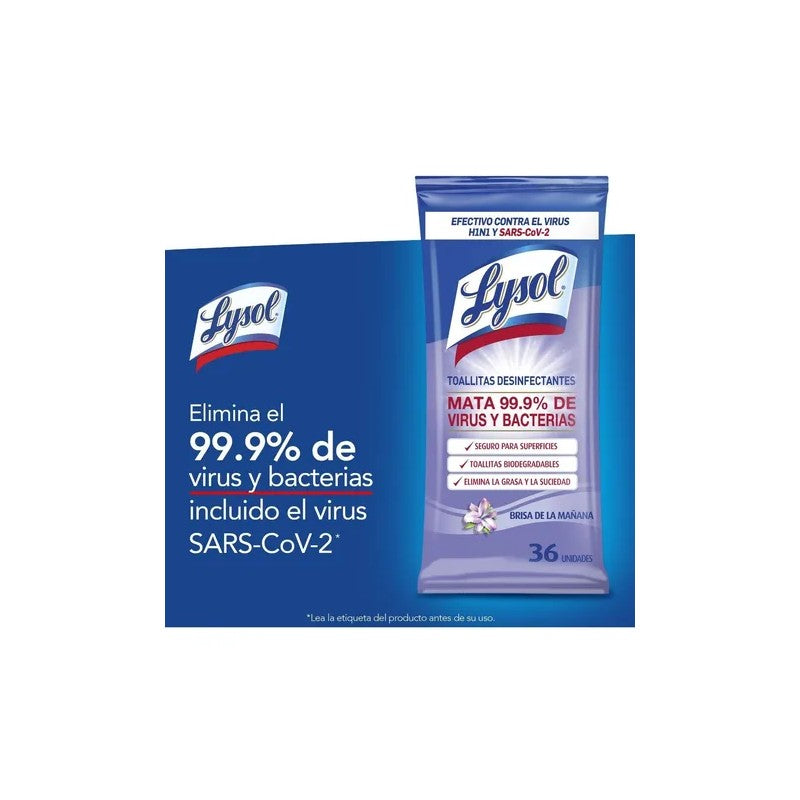 Lysol Wipes Ocean Fresh x 36 Unidades