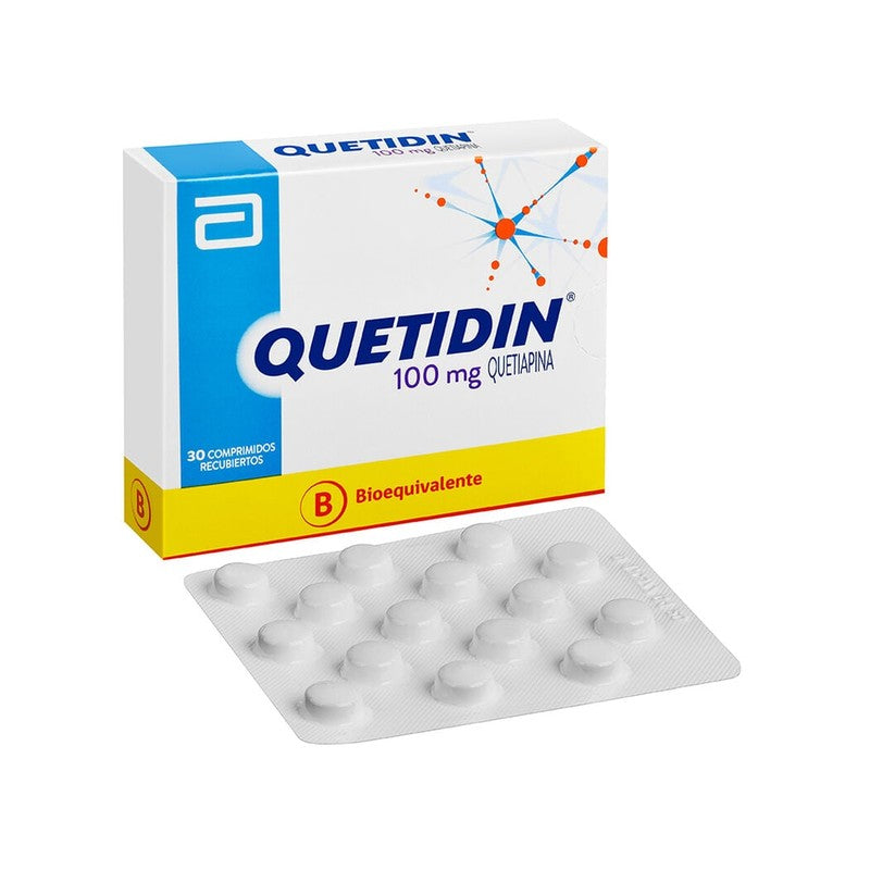 Quetidin Comprimidos 100 mg x 30 (Quetiapina)