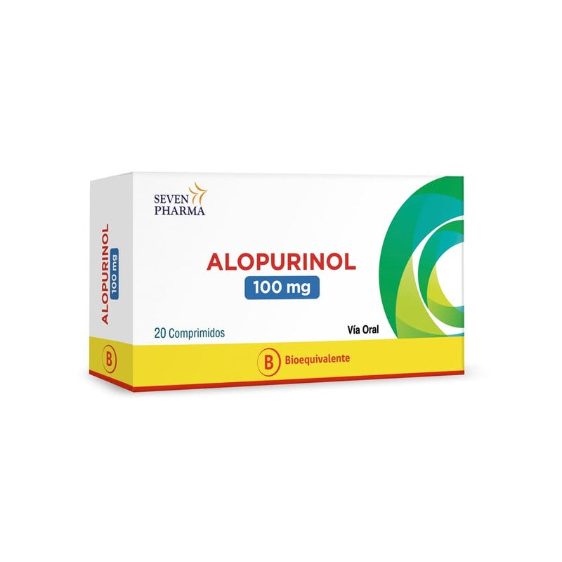 Alopurinol 100 mg Comprimidos x 20 Seven Ph
