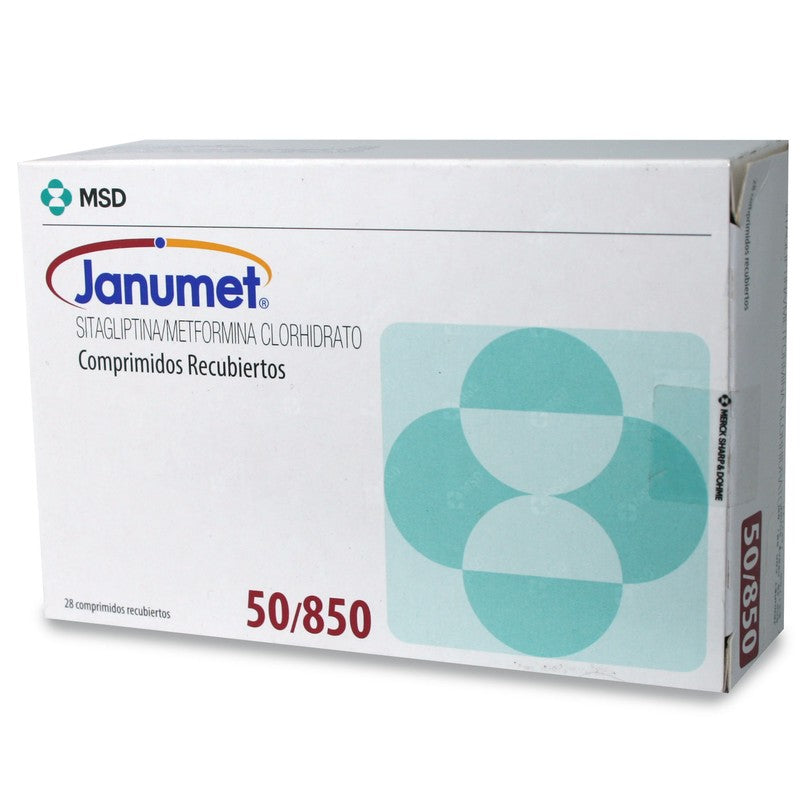 Janumet Comprimidos 50/ 850 mg x 28 (Sitagliptina/Metfomina)
