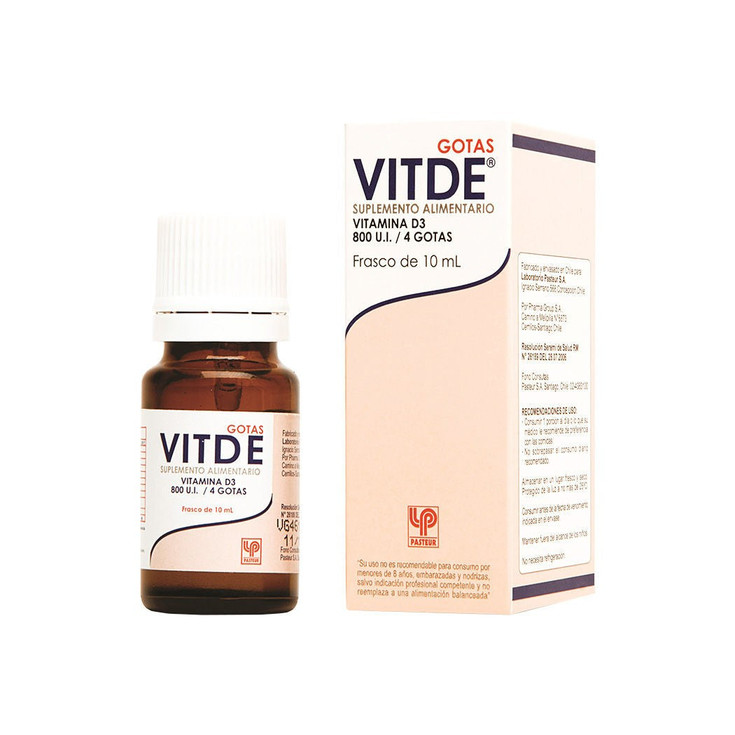 Vitde Gotas 800 Ui/4 x 20 ml (Calcio/Colecalciferol (Vitamina D3))