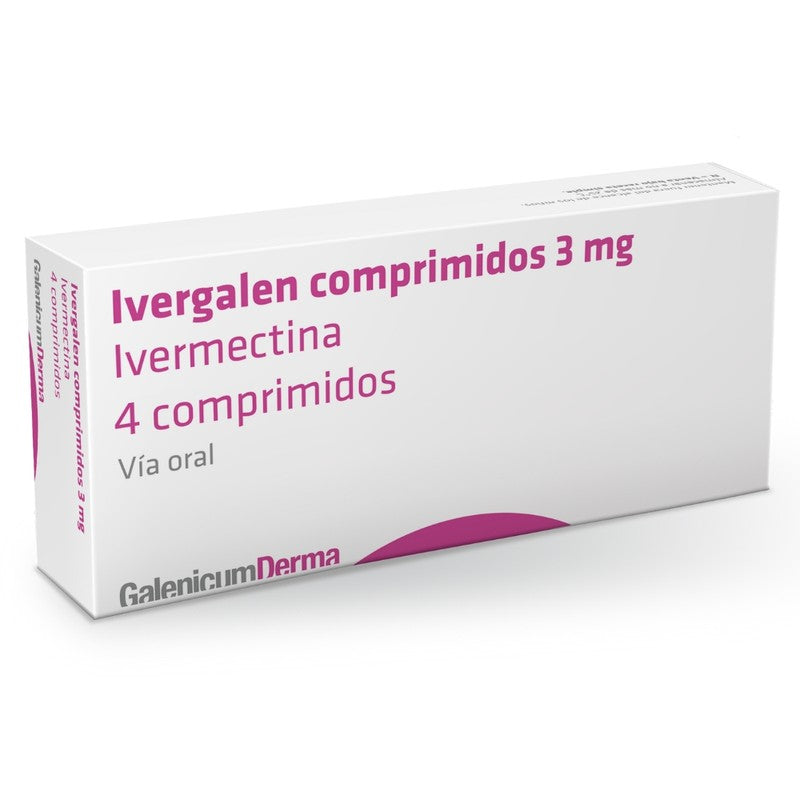 Ivergalen Comprimidos 3 mg x 4 Unidades (Ivermectina)